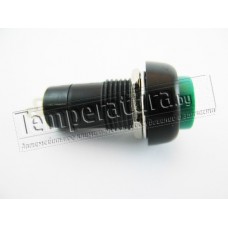 Кнопка зелёная, большая, 2 контакта, без фиксации, кол-во 1шт